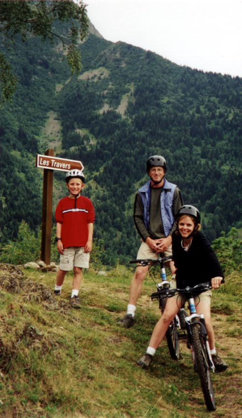 Harris family mountain biking
