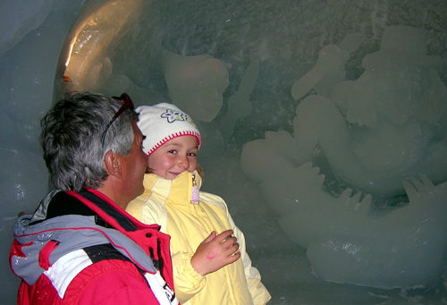 Jim and Sophie in the Ice Cave