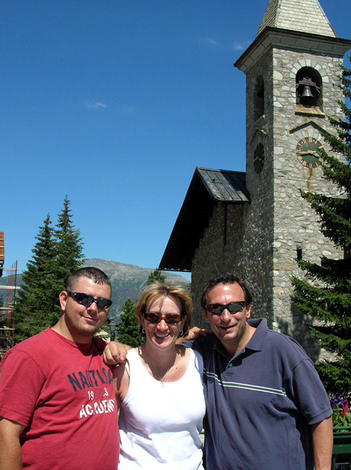 Mike, Anne, Chris rest stop