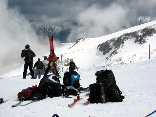 Leaving after a good day of training