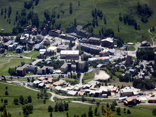 Looking down on Les Deux Alpes