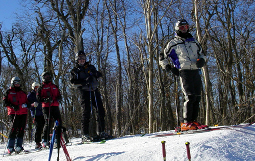 Campers approch the start